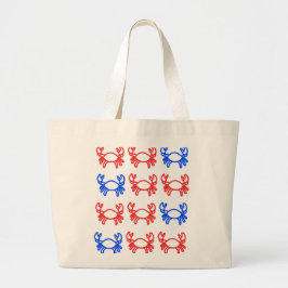 Zodiac Crab Tote Bag – Emotional Sign Expression ラージトートバッグ