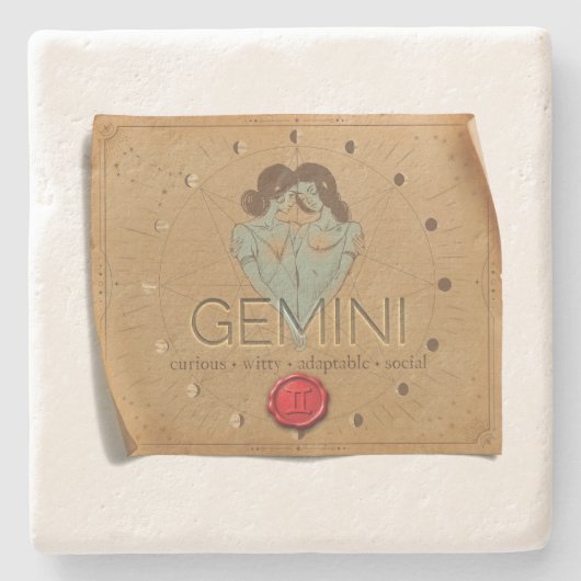 Zodiac - Gemini - Coaster ストーンコースター (正面)