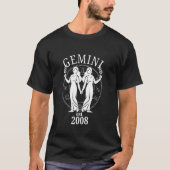 Zodiac Gemini Twins Born in 2008 Tシャツ (正面)