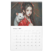 Zodiac Grace – 絹と霊感に満ちた中国の十二支 カレンダー (1月 2027)