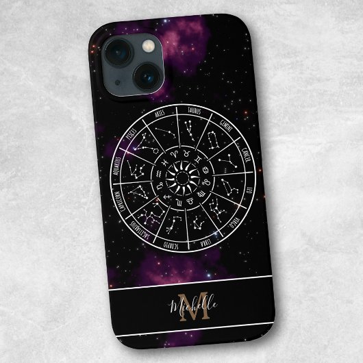 Zodiac iPhone Case | Astrology Symbols & Monogram Case-Mate iPhoneケース