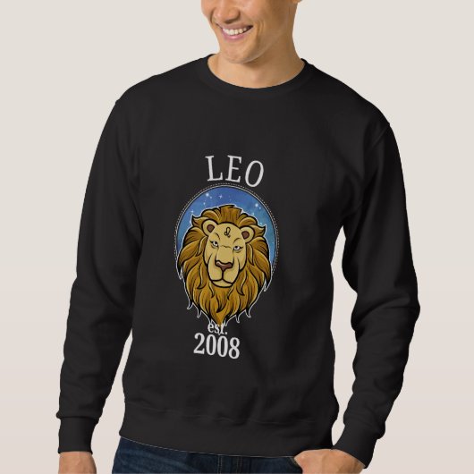 Zodiac Leo Born in 2008 スウェットシャツ (正面)