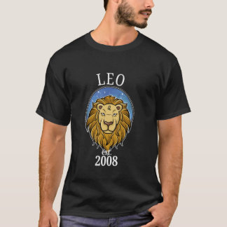 Zodiac Leo Born in 2008 Tシャツ