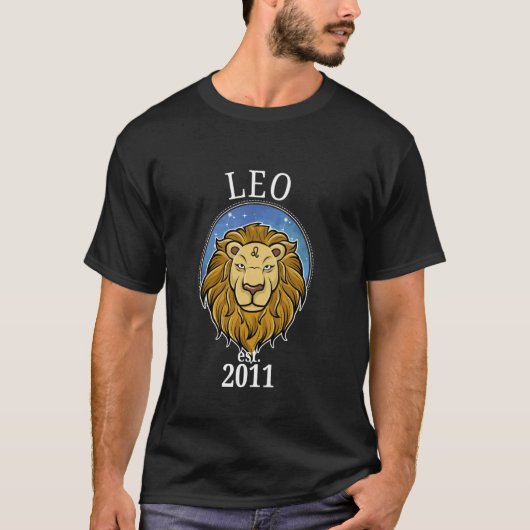 Zodiac Leo Born in 2011 Tシャツ (正面)