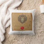 Zodiac - Leo - Throw Pillow クッション (ブランケット)