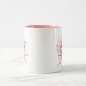 Zodiac Libra Girl Feminine Astrology Art ツートーンマグカップ (中央)