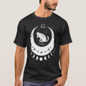 Zodiac Libra Horoscope Astrology Sign Cat Crescent Tシャツ (正面)