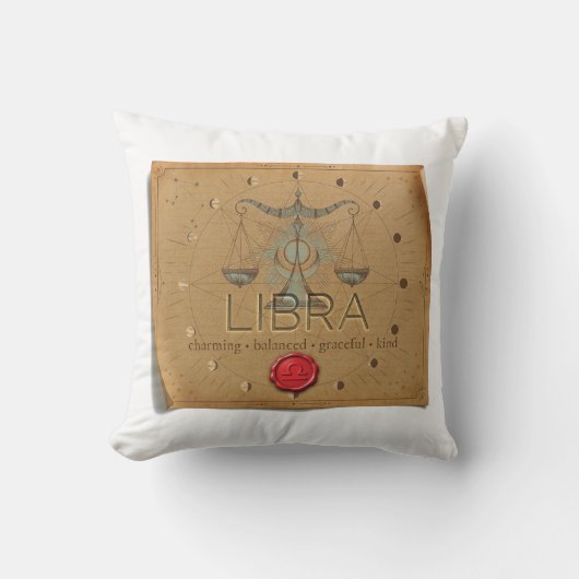 Zodiac - Libra - Throw Pillow クッション (正面)