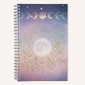 Zodiac & Moon Phase 天体ノートブック ノートブック (正面)