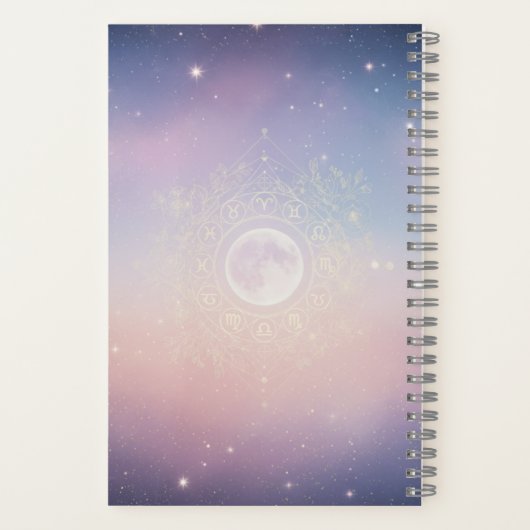Zodiac & Moon Phase Celestial Notebook  ノートブック (裏面)