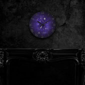 Zodiac Purple Libra | Cosmic Astrology Horoscope ラウンド壁時計