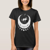 Zodiac Sagittarius Horoscope Astrology Cat Crescen Tシャツ (正面)