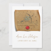 ZODIAC - Sagittarius - Personalized Birthday Card 招待状 (正面)
