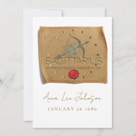 ZODIAC - Sagittarius - Personalized Birthday Card 招待状