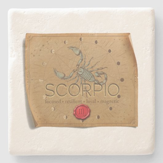 Zodiac - Scorpio - Coaster ストーンコースター (正面)