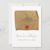 ZODIAC - Scorpio - Personalized Birthday Card 招待状 (正面)