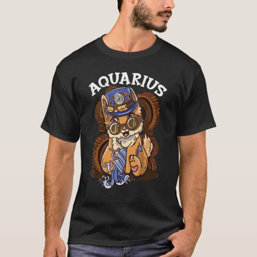 Zodiac Sign Aquarius Tシャツ (正面)