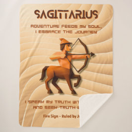 Zodiac Sign Modern 3D Astrology Design シェルパブランケット
