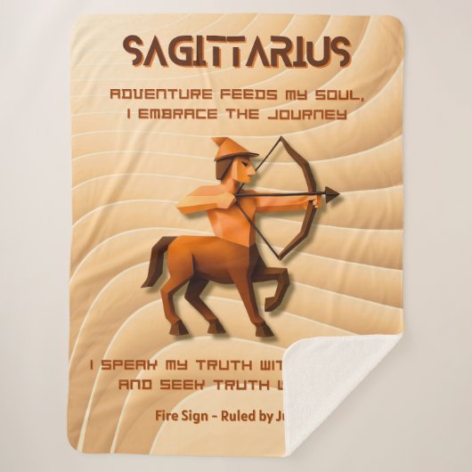 Zodiac Sign Modern 3D Astrology Design シェルパブランケット (正面)