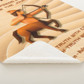 Zodiac Sign Modern 3D Astrology Design シェルパブランケット (3/4)