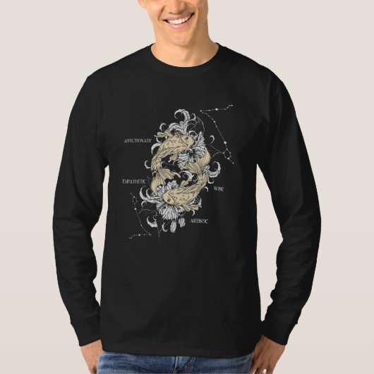 Zodiac sign Pisces Tシャツ (正面)