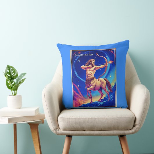 Zodiac Sign Sagittarius as the Celestial Archer クッション (椅子)