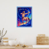 Zodiac Sign Sagittarius as the Celestial Archer ポスター (キッチン)