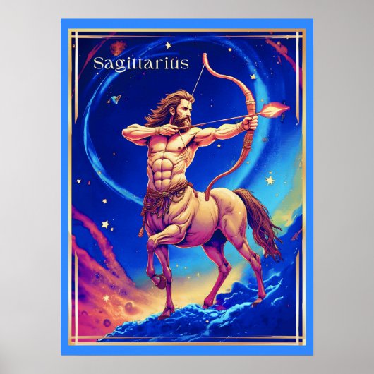 Zodiac Sign Sagittarius as the Celestial Archer ポスター (正面)