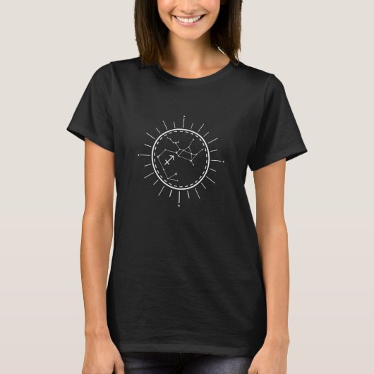 Zodiac Sign Sagittarius Constellation Tシャツ (正面)