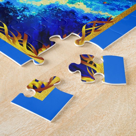 Zodiac Sign Scorpio Emerging from Deep Waters ジグソーパズル (側面)