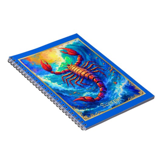 Zodiac Sign Scorpio Emerging from Deep Waters ノートブック (右側)