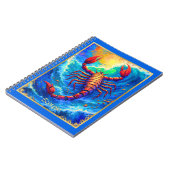 Zodiac Sign Scorpio Emerging from Deep Waters ノートブック (左側)