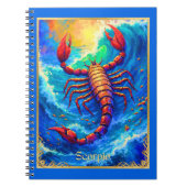 Zodiac Sign Scorpio Emerging from Deep Waters ノートブック (正面)