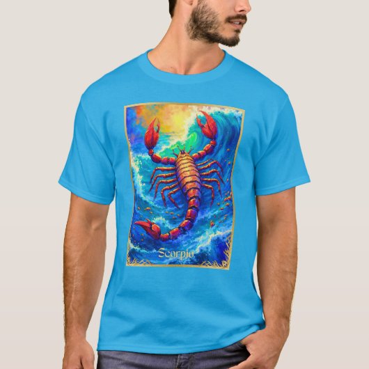 Zodiac Sign Scorpio Emerging from Deep Waters Tシャツ (正面)