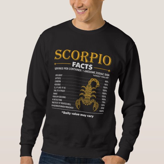 Zodiac Sign Scorpio Facts October November スウェットシャツ (正面)