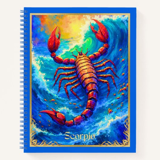 Zodiac Sign Scorpio in Deep Waters Journal ノートブック (正面)