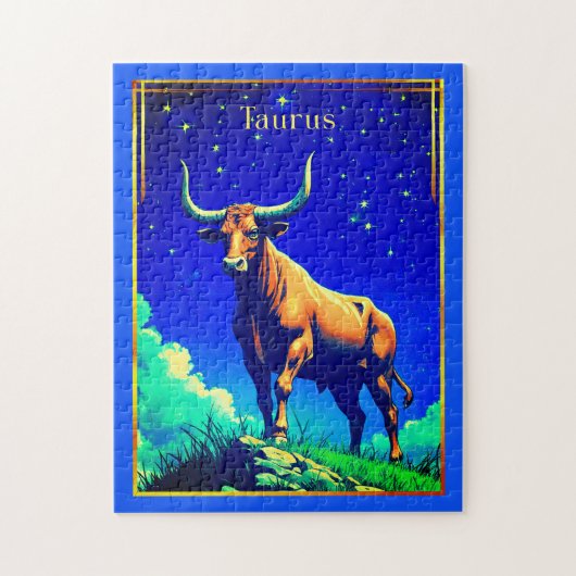 Zodiac Sign Taurus Rooted in Earth and Sky ジグソーパズル (縦)