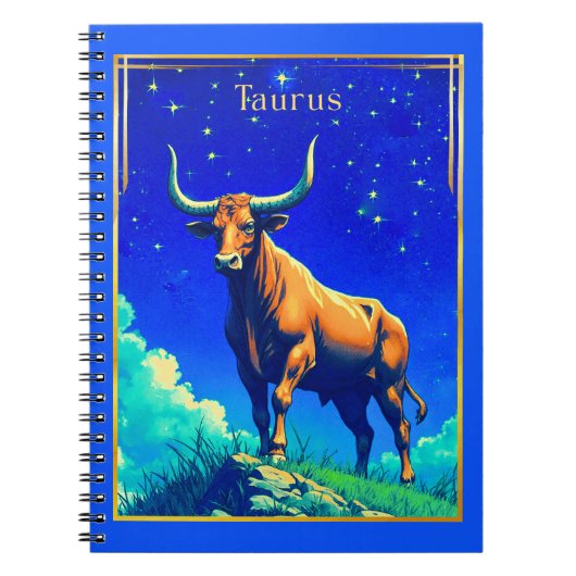 Zodiac Sign Taurus Rooted in Earth and Sky ノートブック (正面)