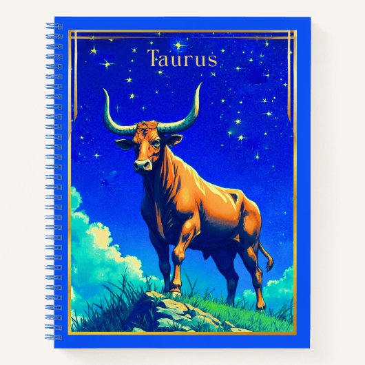 Zodiac Sign Taurus Rooted in Earth and Sky Journal ノートブック (正面)
