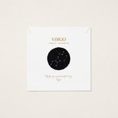 Zodiac Sign Virgo Jewelry Display Card (裏面)