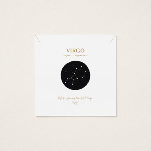 Zodiac Sign Virgo Jewelry Display Card (裏面)