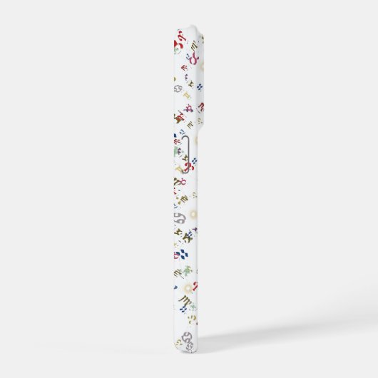 Zodiac Signs Numeric Multicolored iPhoneケース (右側面)