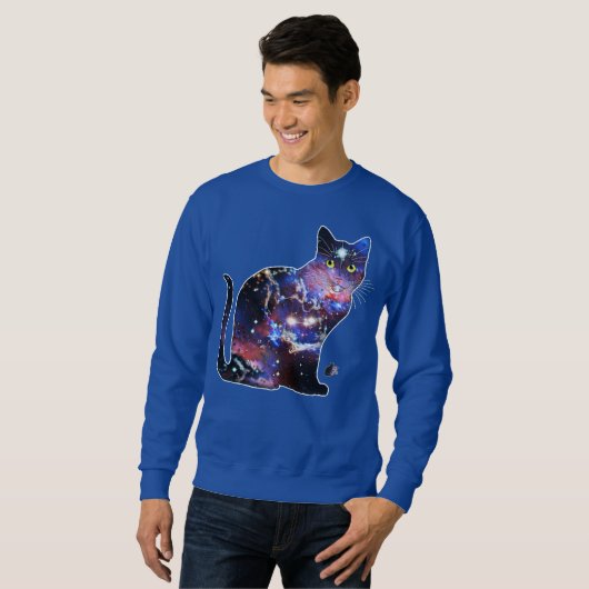 Zodiac Space In Cat T-shirt スウェットシャツ (正面フル)