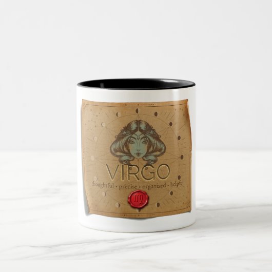 Zodiac - Virgo - Coffee Mug ツートーンマグカップ (中央)