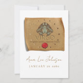 ZODIAC - Virgo - Personalized Birthday Card 招待状 (正面)
