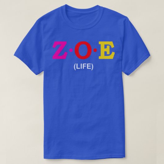 Zoeライフ1 Tシャツ (デザイン正面)