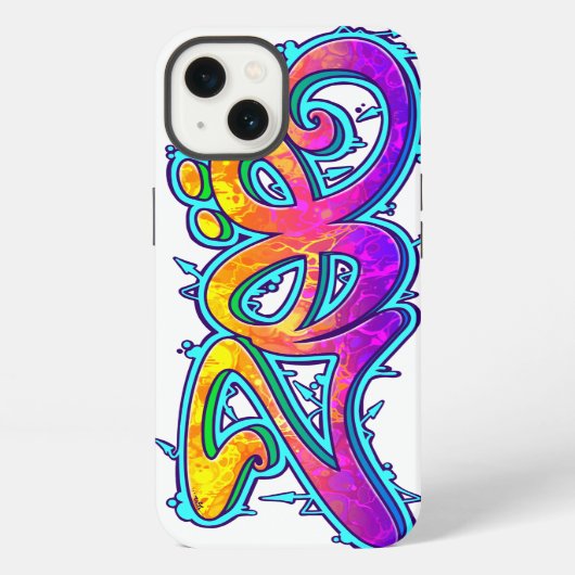 ZOE グラフィティ 名前 - iPhoneケース (裏面)