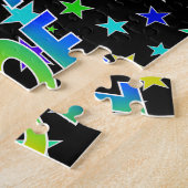 "ZOE"名、おもしろい"ハッピーバースデー" ジグソーパズル (側面)