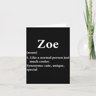 Zoe Name Definition Funny D  カード