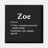 Zoe Name Definition Funny D マグネット (正面)